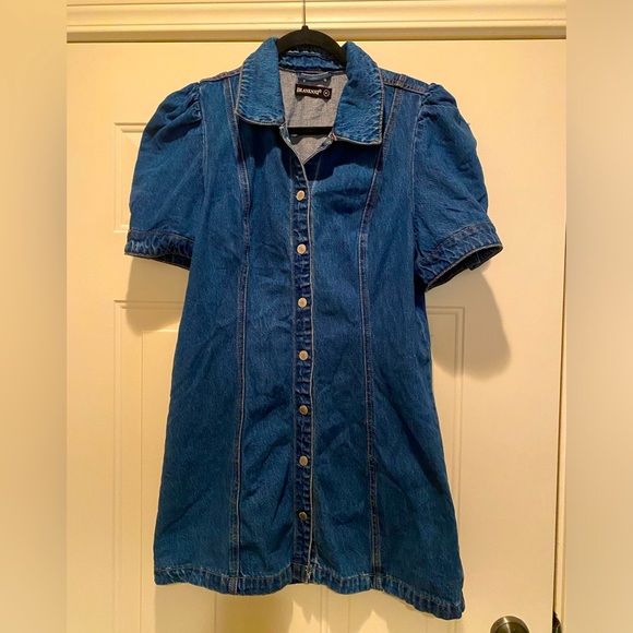 ANTHROPOLOGIE BlankNYC Walk in The Park Denim Shift Dress JUNIORS XL - Picture 2 of 5